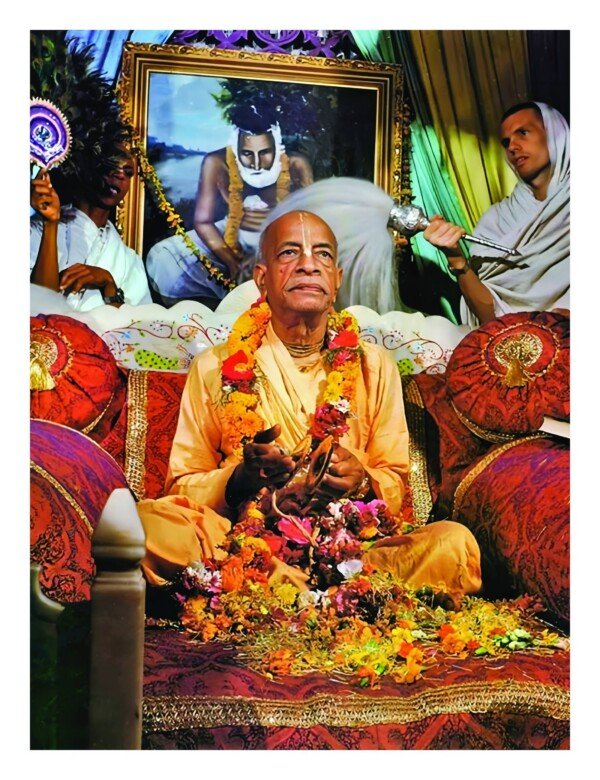 iskcon leader portrait canvas wall art