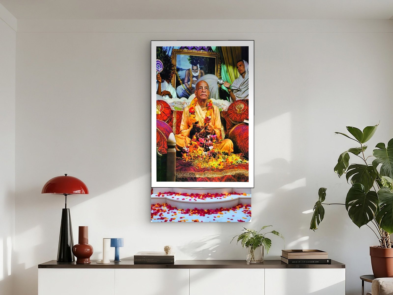 ISKCON Leader Portrait canvas wall art placement