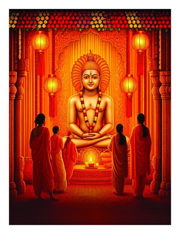 lord mahavira art canvas wall art