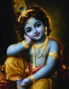 Bal Krishna Classic Portrait Canvas Wall Art 3x4 Feet – Floating Frame – Premium Digital Canvas Print – Living Room & गृह आध्यात्मिक दीवार सजावट