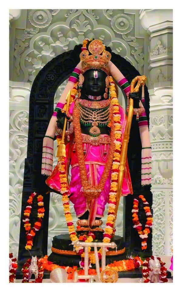 beautiful lord krishna statue canvas wall art