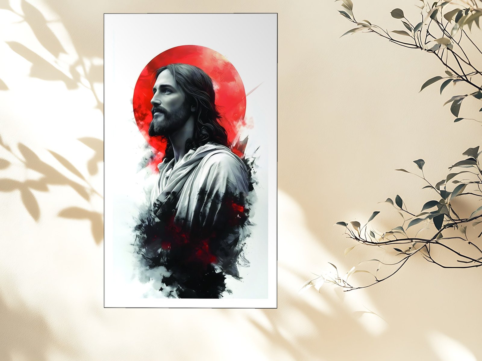 Jesus Portrait canvas wall art placement