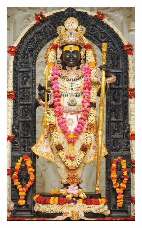lord vishnu statue canvas wall art