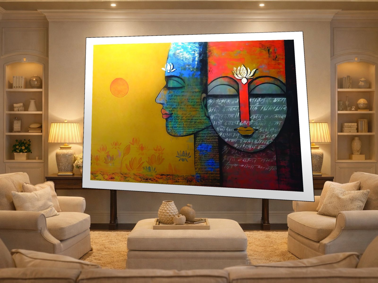 Buddha Art canvas wall art placement
