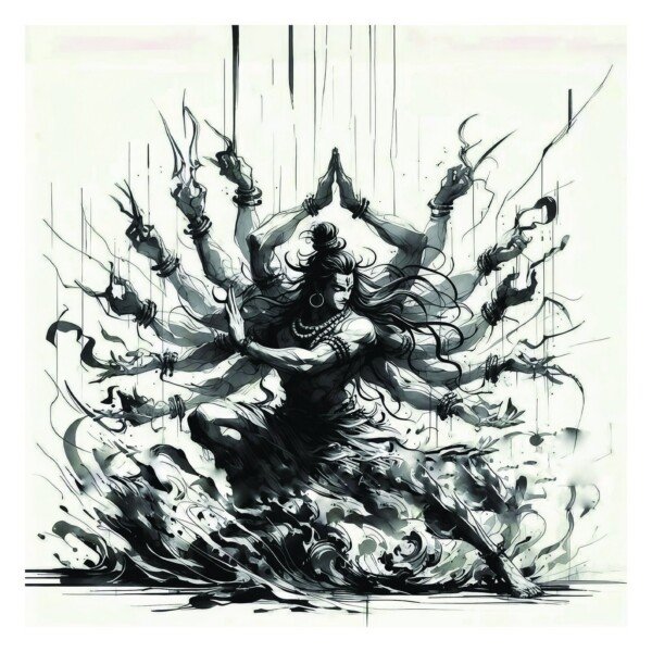 kali ink dance canvas wall art