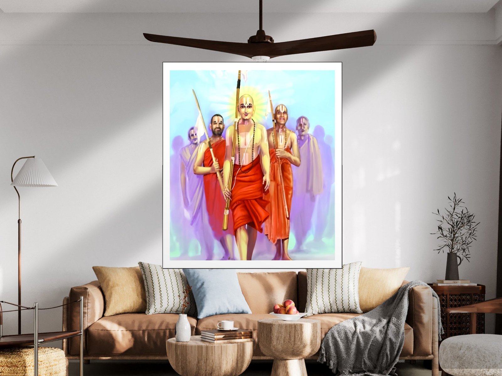 Vaishnava Saints Kirtan canvas wall art placement