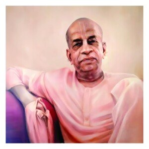 Srila Prabhupada Portrait Canvas Wall Art 3x4 Feet – Floating Frame – Premium Digital Canvas Print – Living Room & Home Spiritual Wall Décor
