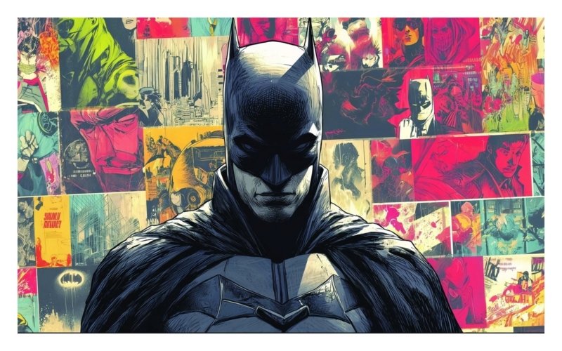 batman comic art canvas wall art