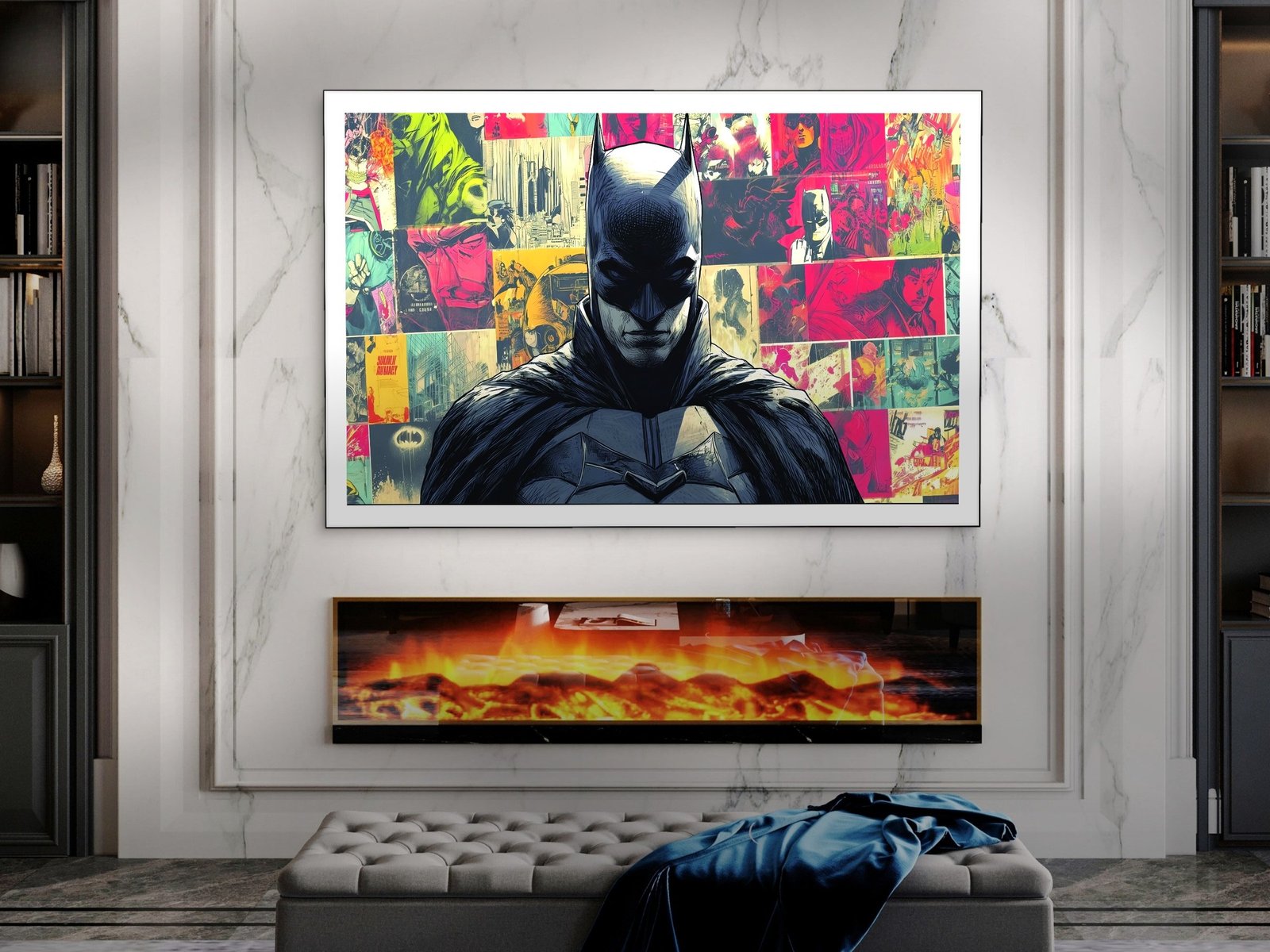 Batman Comic Art canvas wall art placement