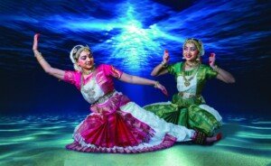 Dancers in Ocean Light Canvas Wall Art 3x4 Feet – Floating Frame – Premium Digital Canvas Print – Living Room & गृह आध्यात्मिक दीवार सजावट
