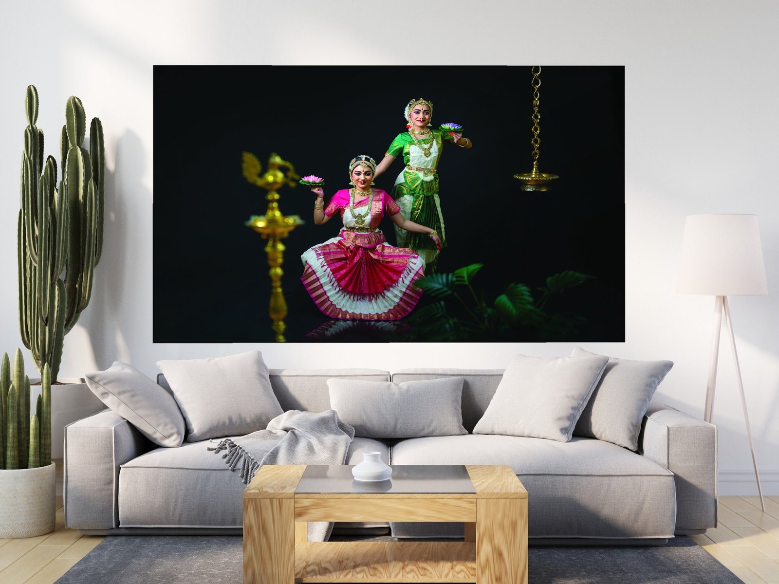 Dancers by the Lamp canvas wall art placement