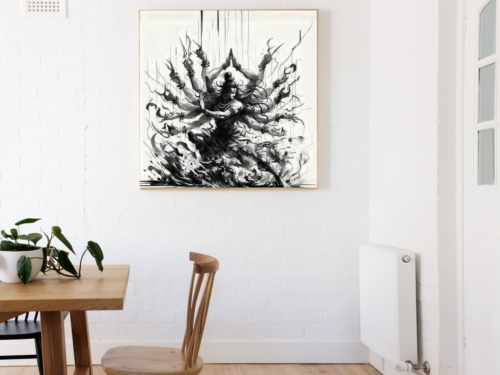 Kali Ink Dance framed canvas wall art