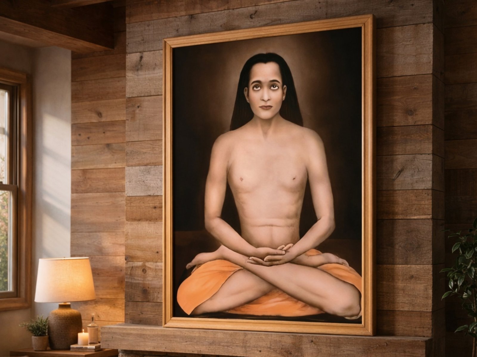 Mahavatar Babaji framed canvas wall art