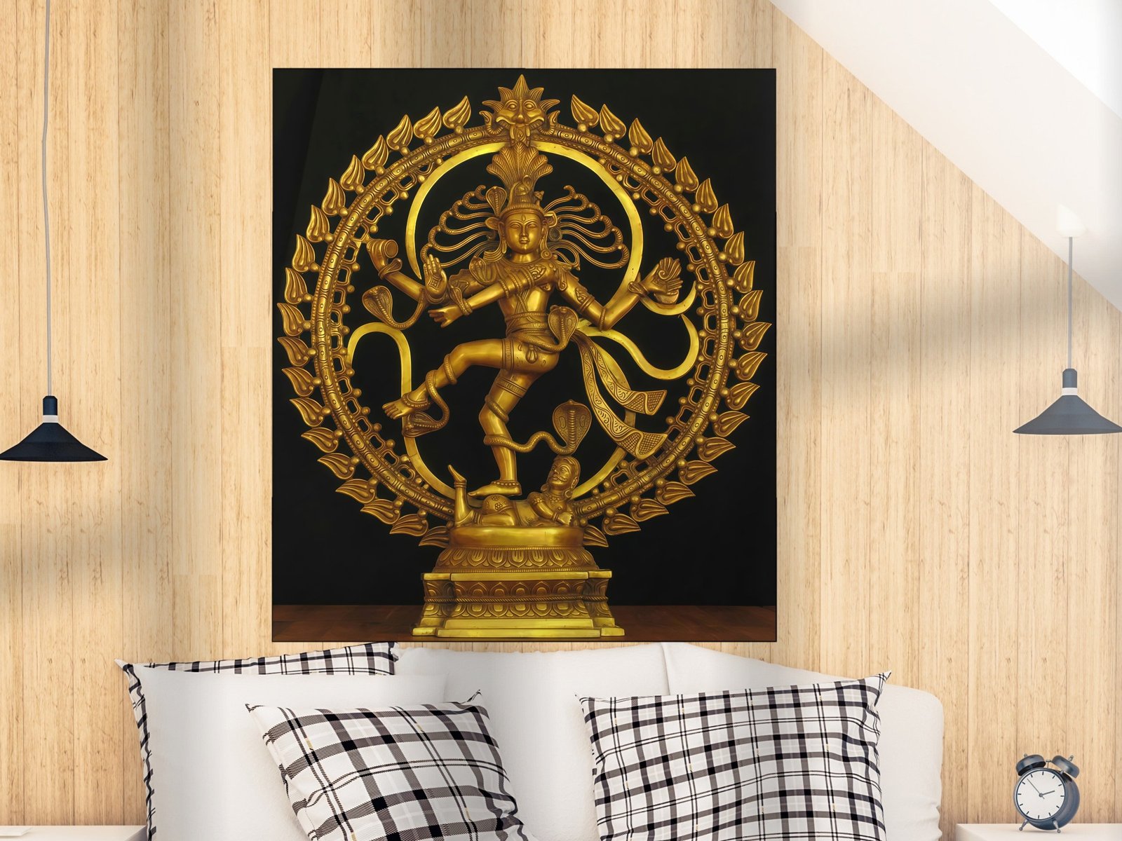Nataraja Bronze Glory framed canvas wall art