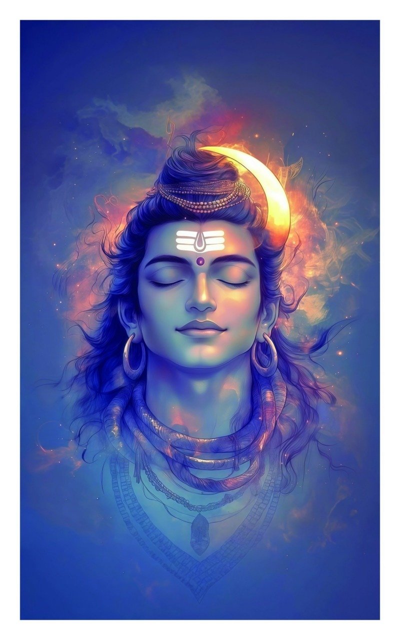 shiva crescent dream canvas wall art