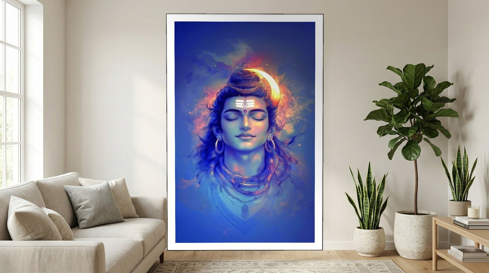 Shiva Crescent Dream canvas wall art placement