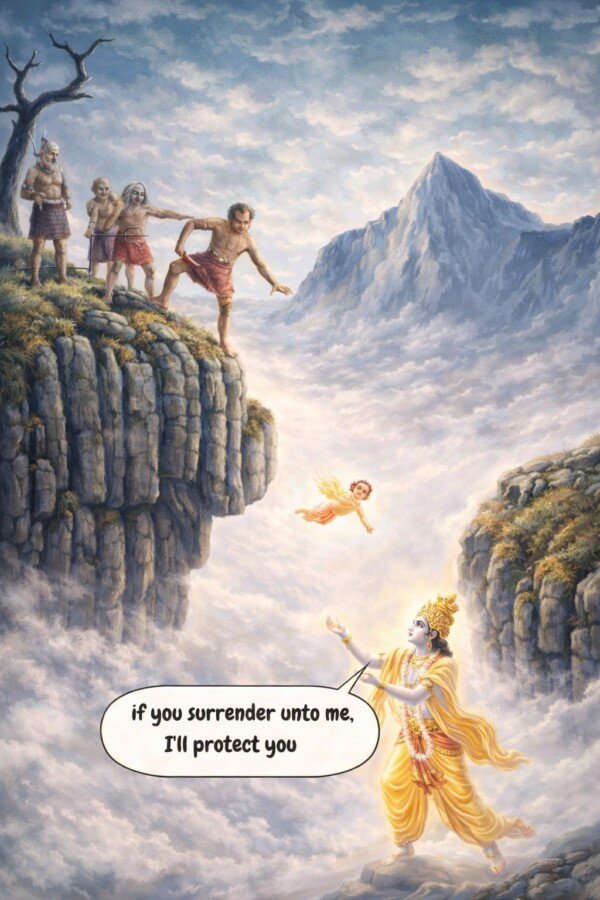 krishna's promise canvas wall art