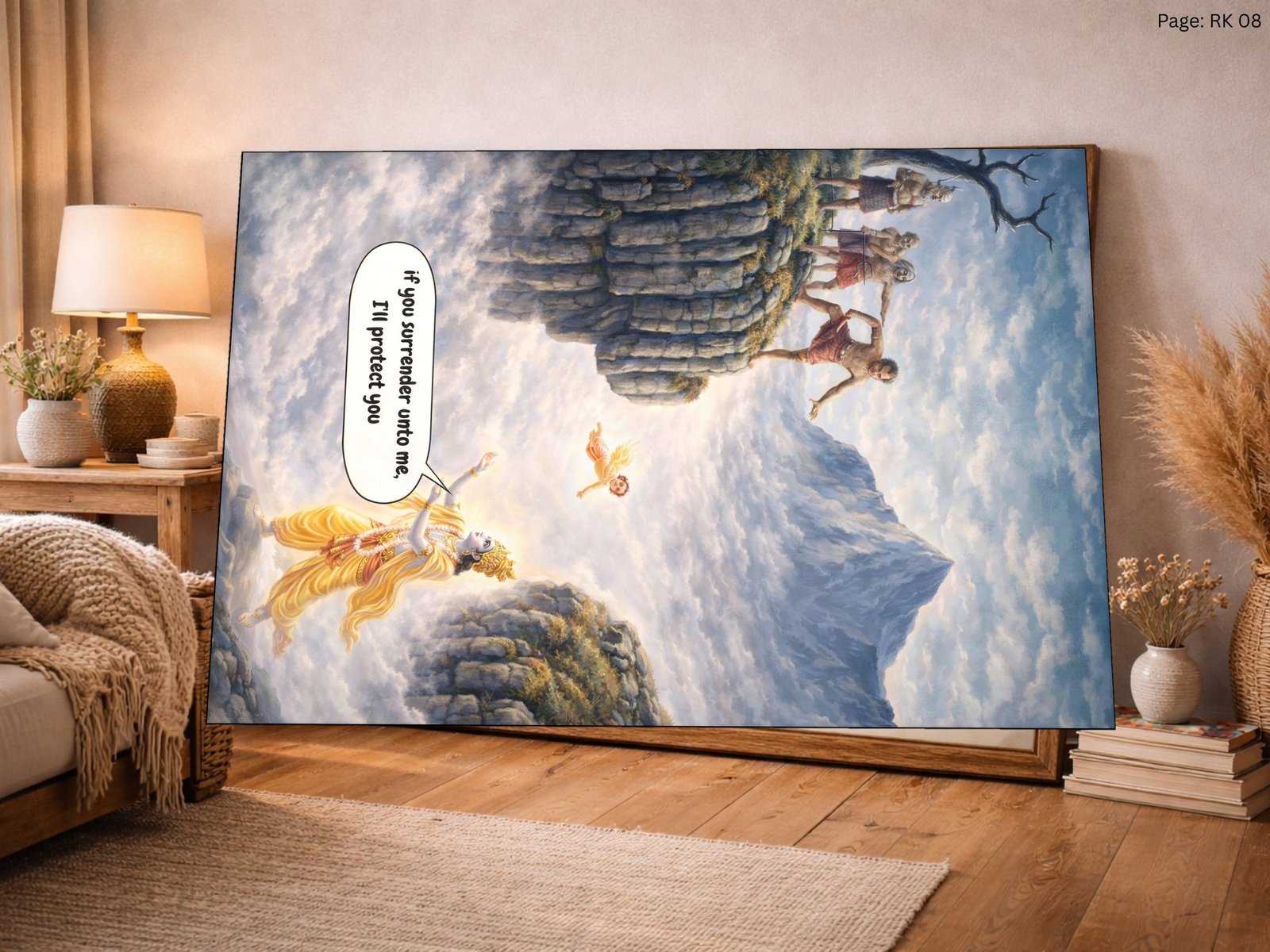 Krishna's Promise canvas wall art placement