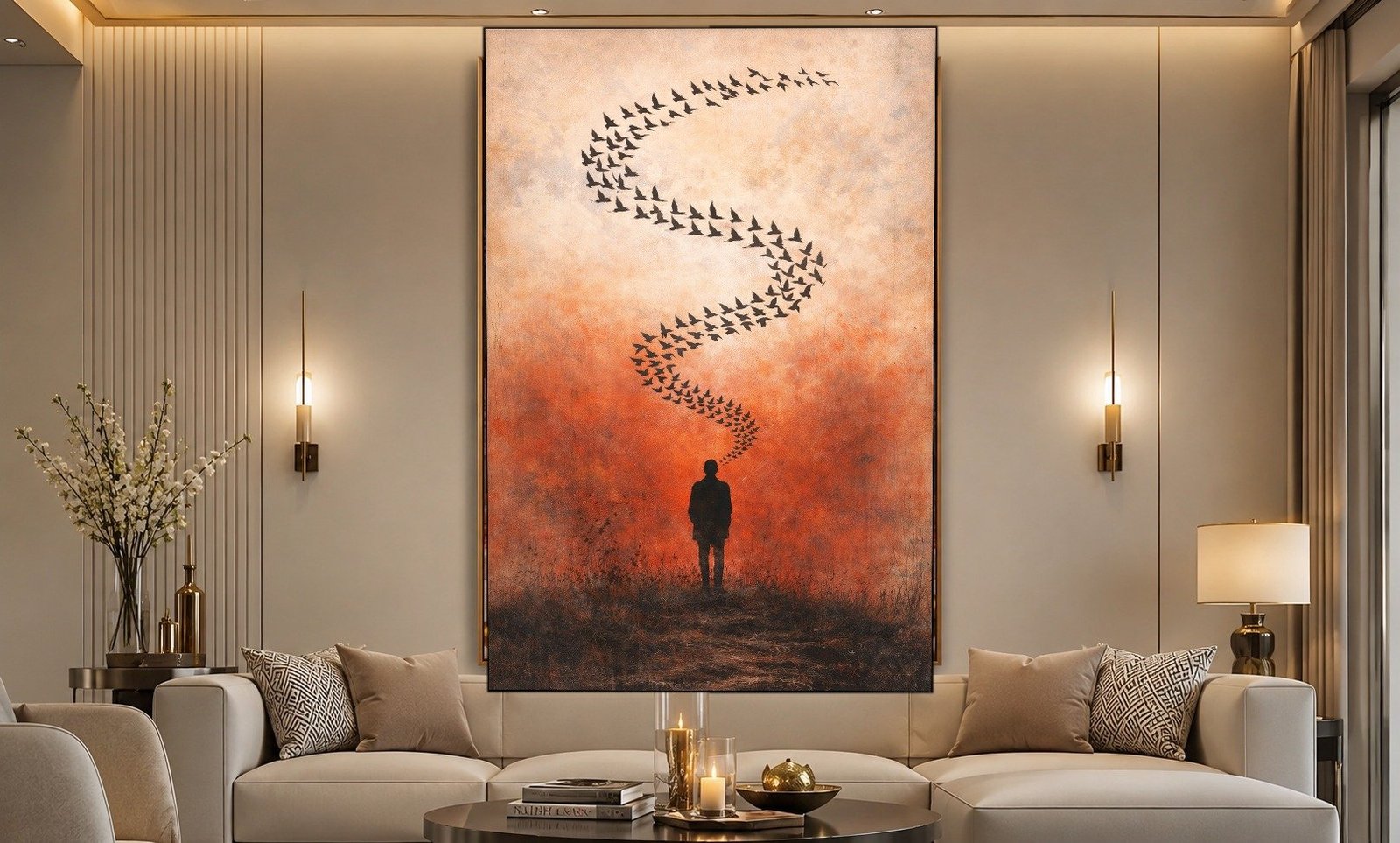 Flight Path Reverie framed canvas wall art
