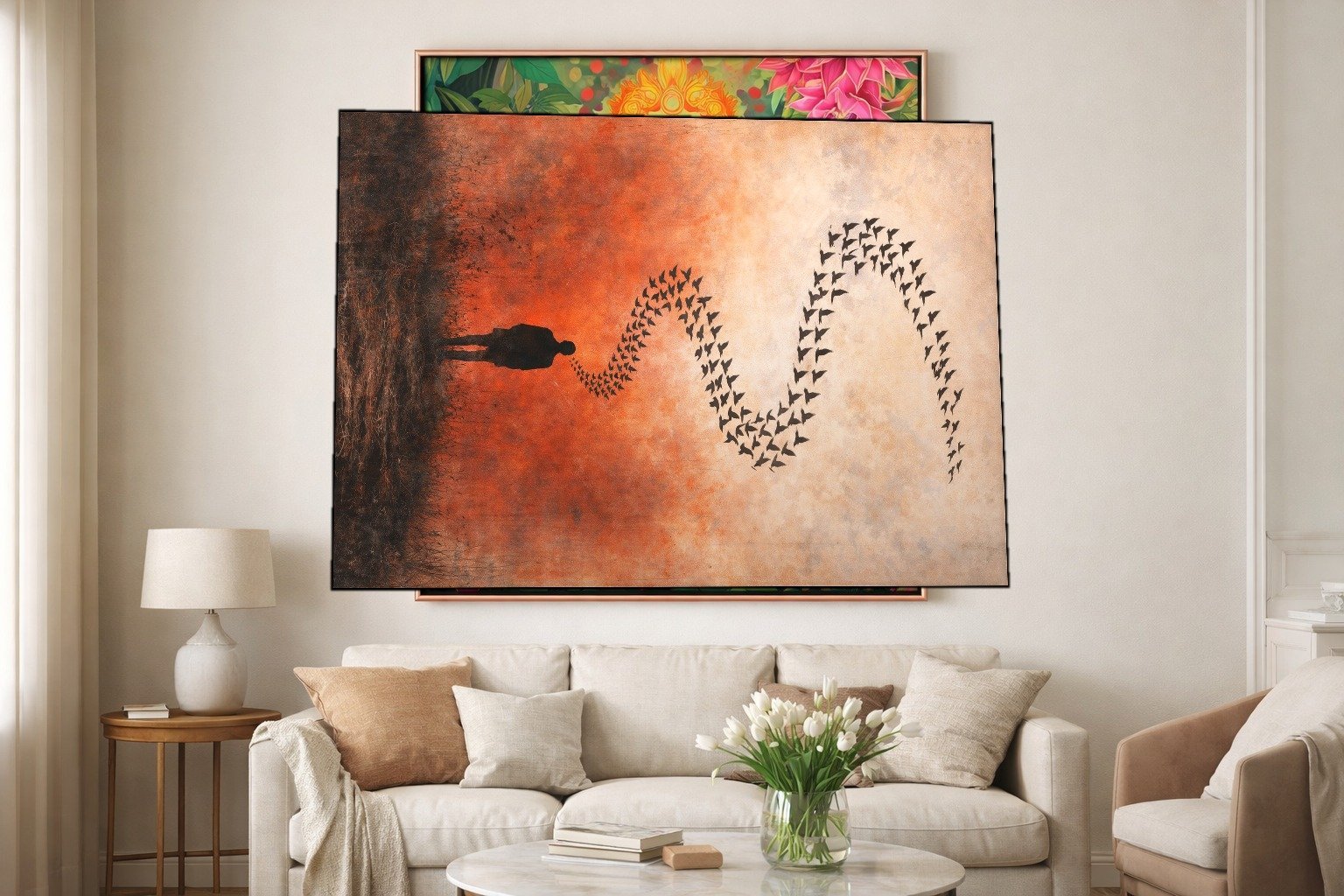 Flight Path Reverie canvas wall art placement