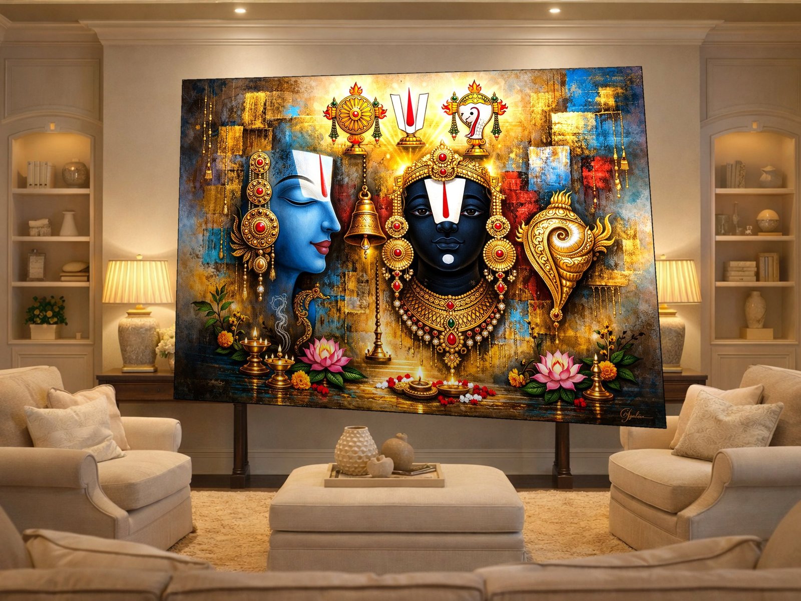 Balaji Divine Collage framed canvas wall art