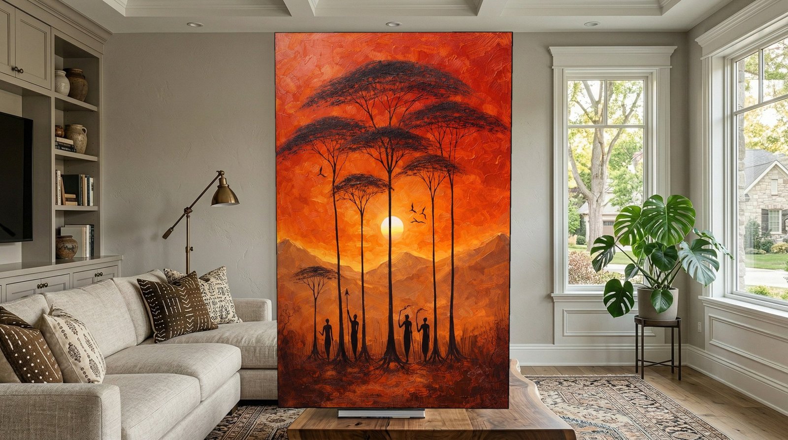 Savanna Evening Dance canvas wall art placement