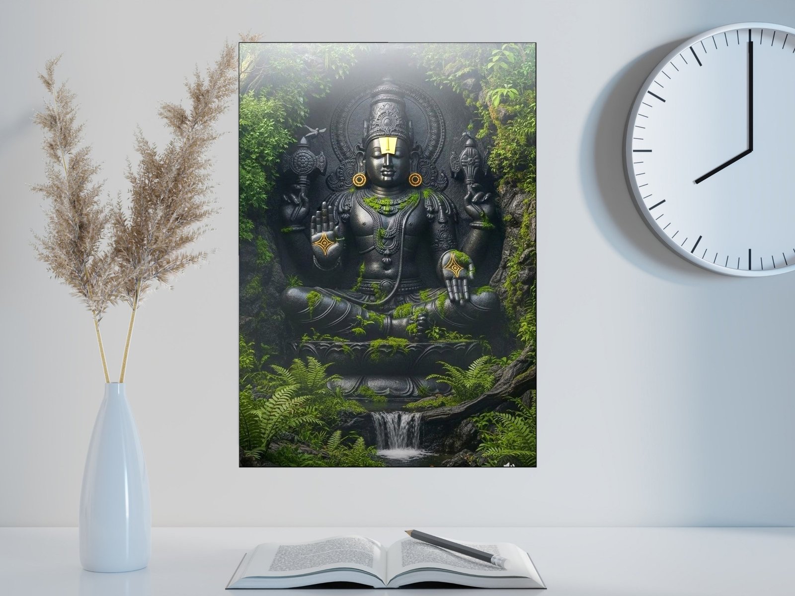 Forest Vishnu Murti canvas wall art placement