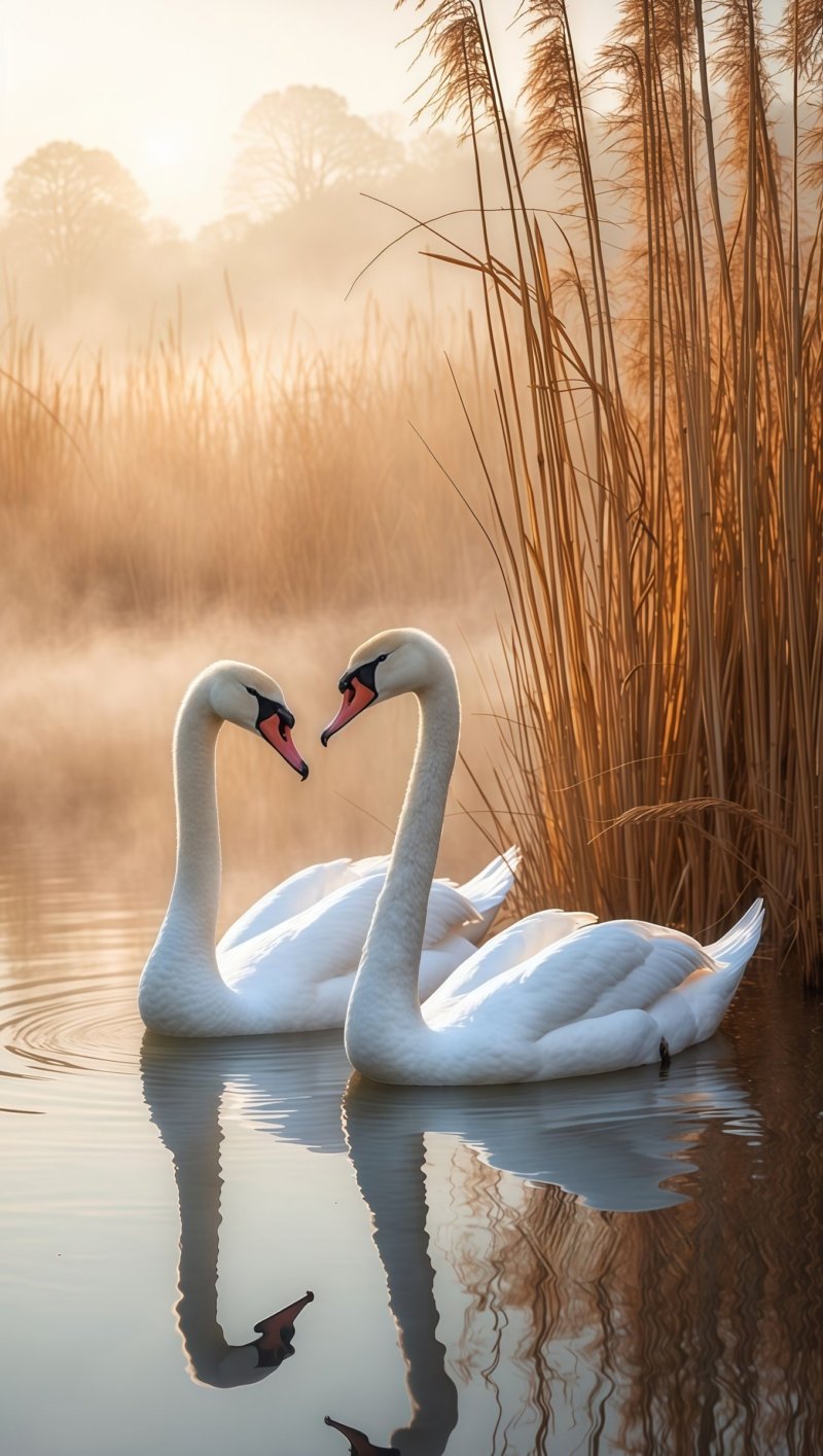 swan lake romance canvas wall art