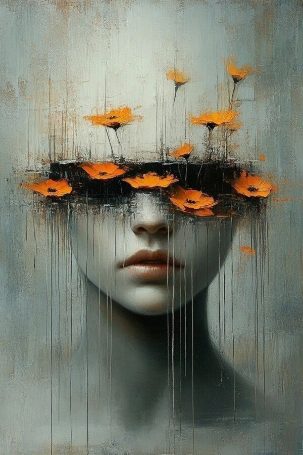 marigold dreams portrait canvas wall art