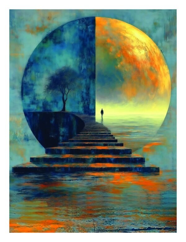 stairway to the moon canvas wall art