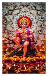 Lord Hanuman Statue Art Canvas Wall Art 3x4 Feet – Floating Frame – Premium Digital Canvas Print – Living Room & Home Spiritual Wall Décor