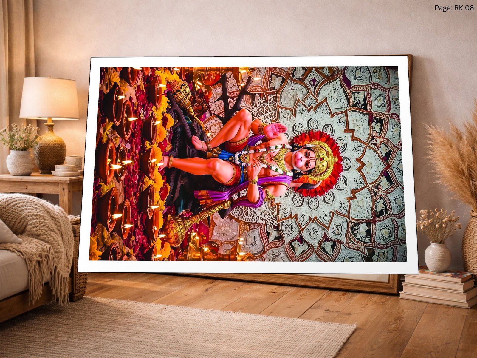 Lord Hanuman Statue Art canvas wall art placement