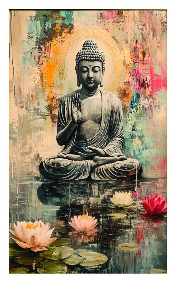 buddha art canvas wall art