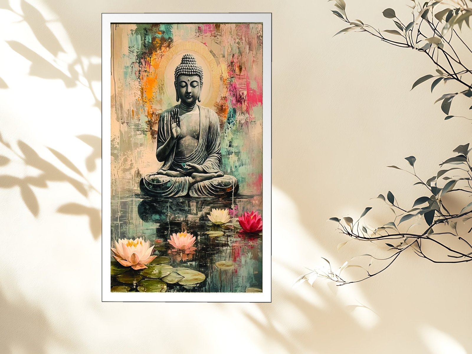 Buddha Art canvas wall art placement