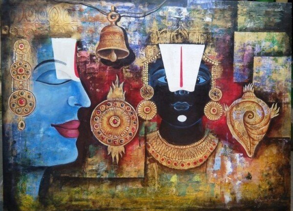 balaji heritage collage canvas wall art