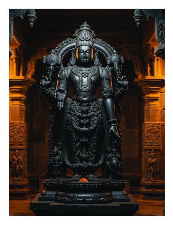 temple sanctum vishnu canvas wall art