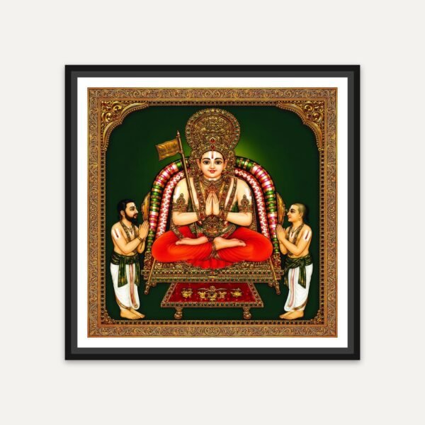 lord murugan art canvas wall art shown framed on a wall
