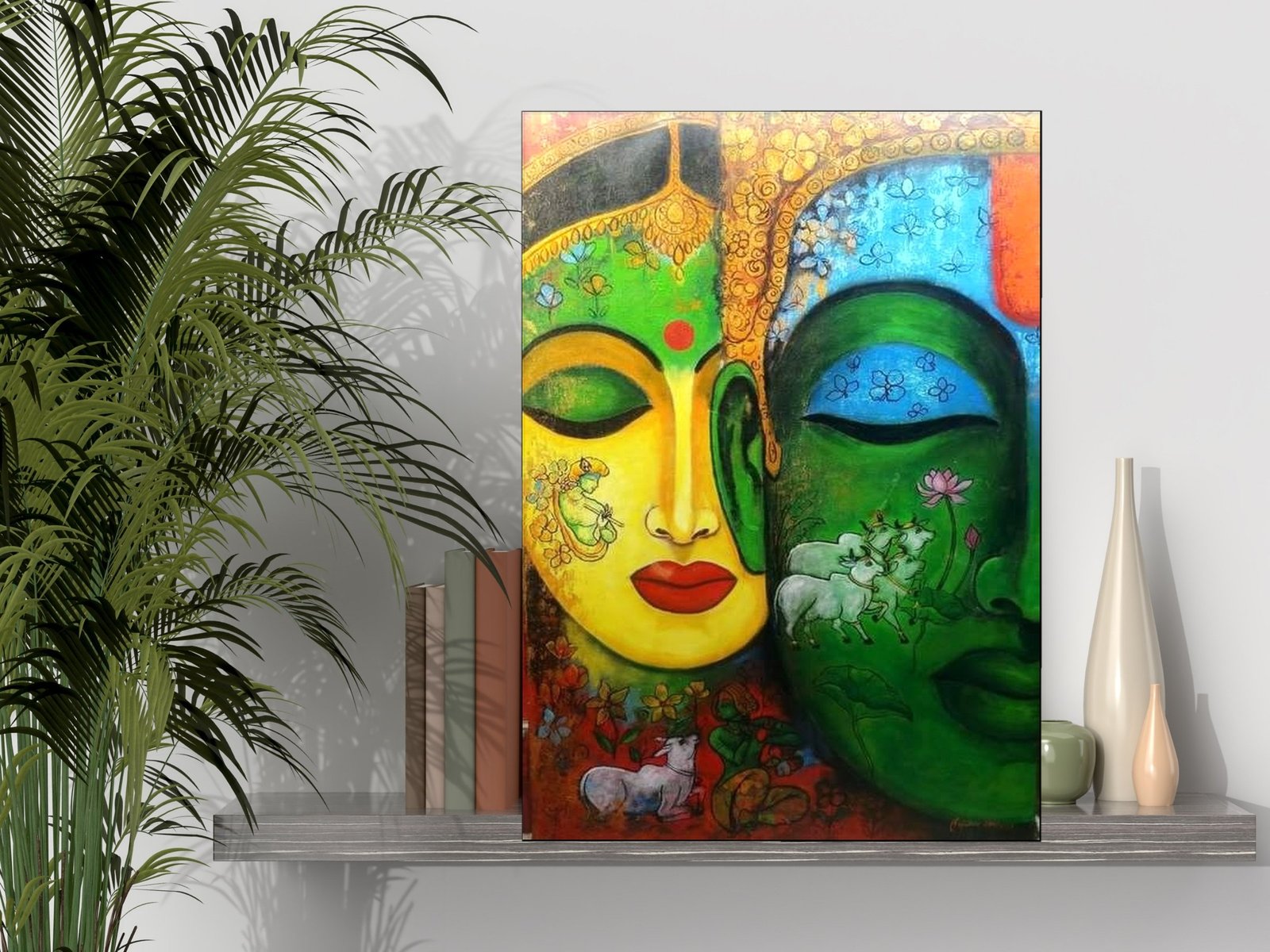Twin Faces of Serenity canvas wall art placement
