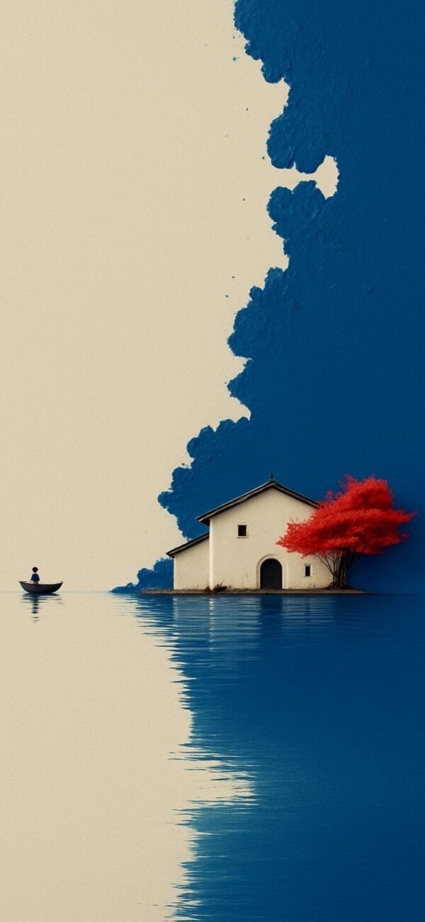 quiet harbor minimal canvas wall art