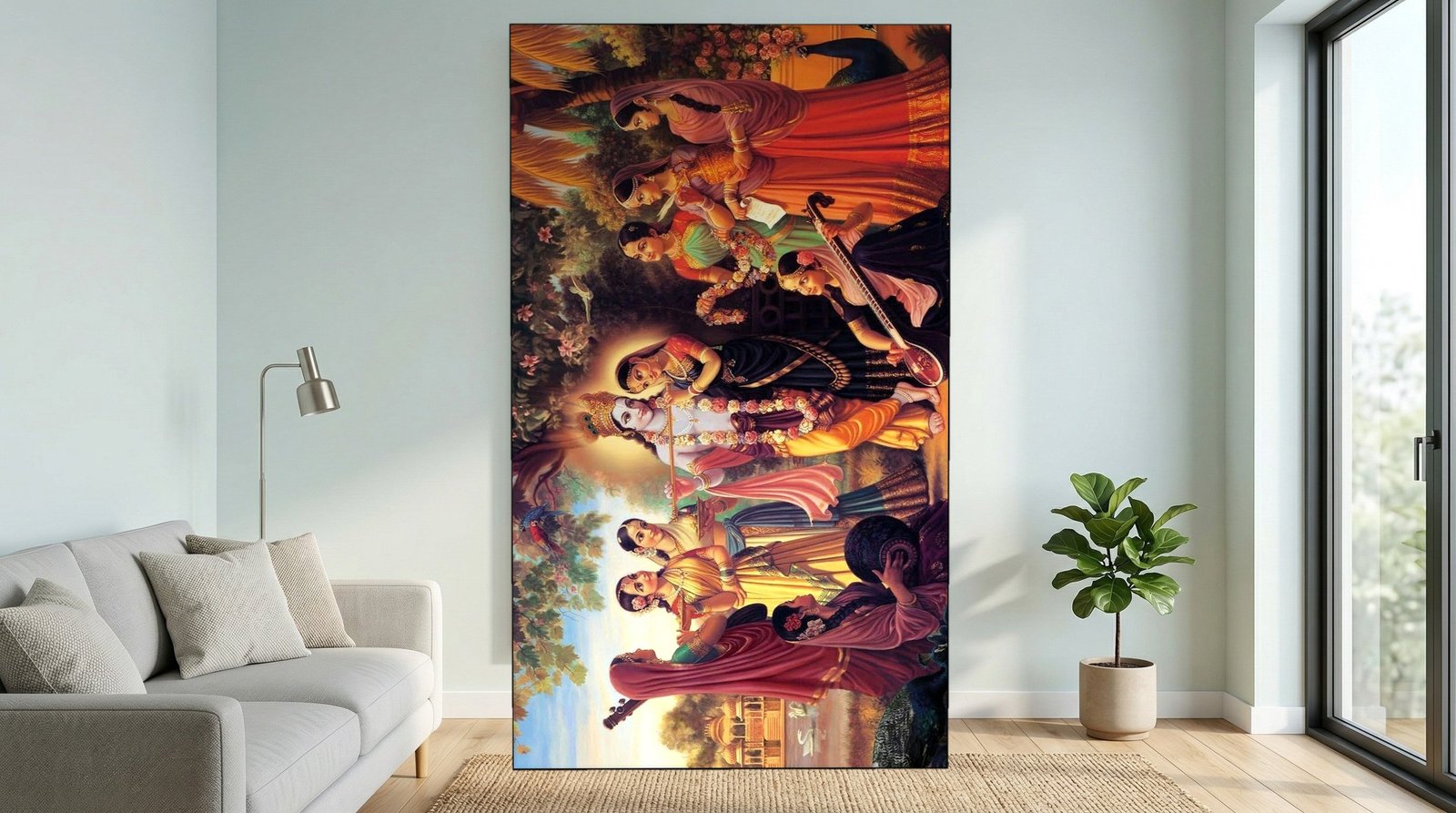 Kirtan Celebration framed canvas wall art