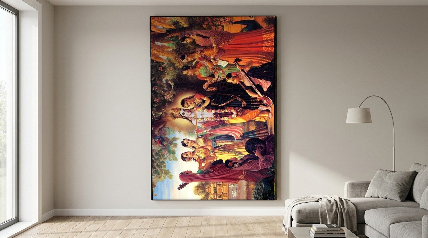 Kirtan Celebration canvas wall art placement