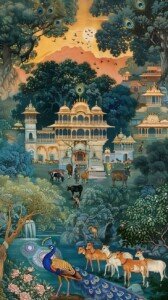 Palace in the Grove Canvas Wall Art 3x4 Feet – Floating Frame – Premium Digital Canvas Print – Living Room & Home Spiritual Wall Décor