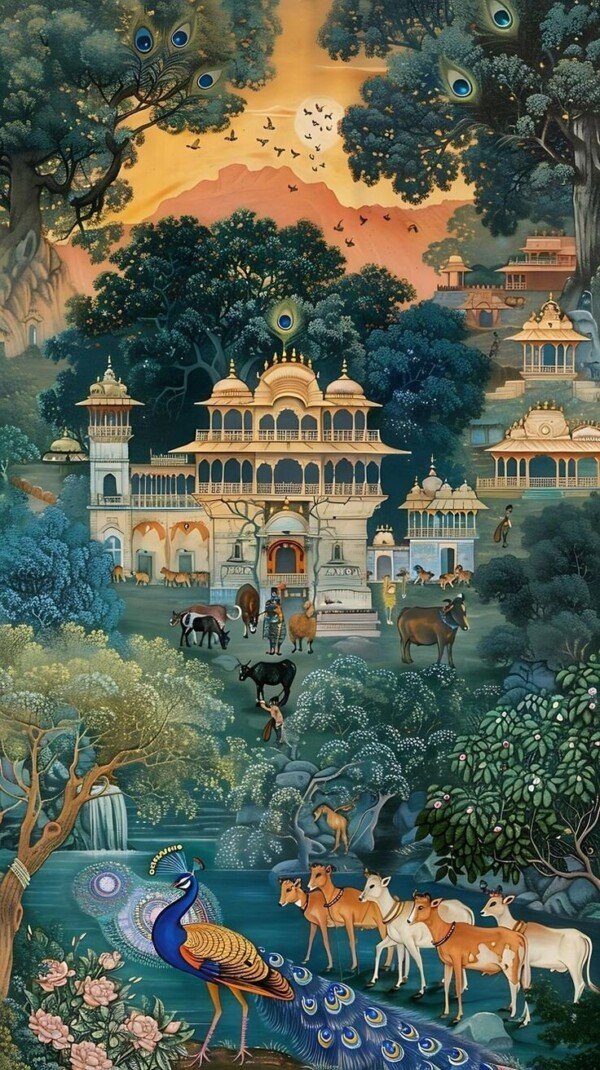 palace in the grove canvas wall art