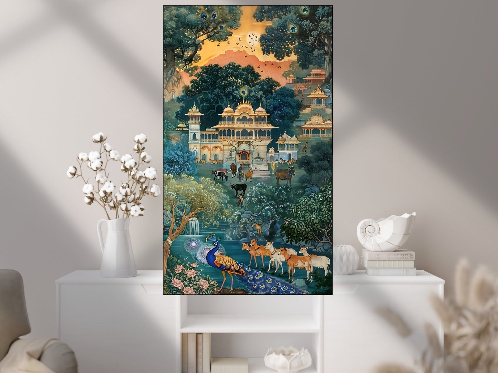 Palace in the Grove framed canvas wall art